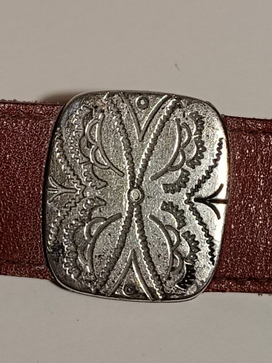 Latigo Western Concho Belt Full Grain Leather Brown Vintage Large Boho Festival main image 5